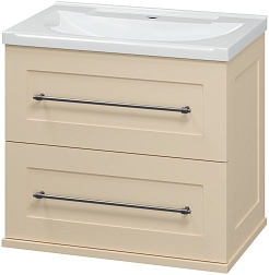 Misty Тумба с раковиной Марта 60 подвесная бежевая – фотография-3